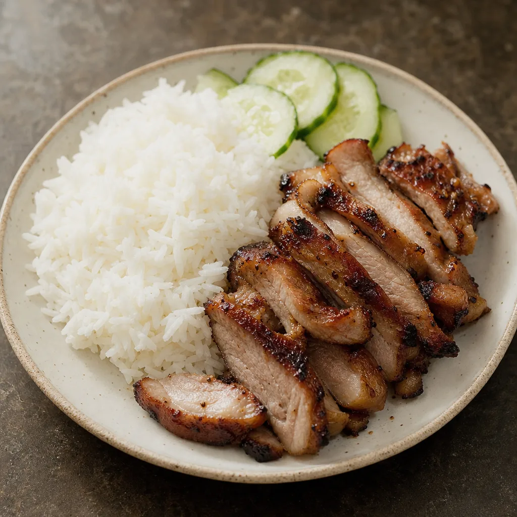 Bai Sach Chrouk – Grilled Pork with Rice