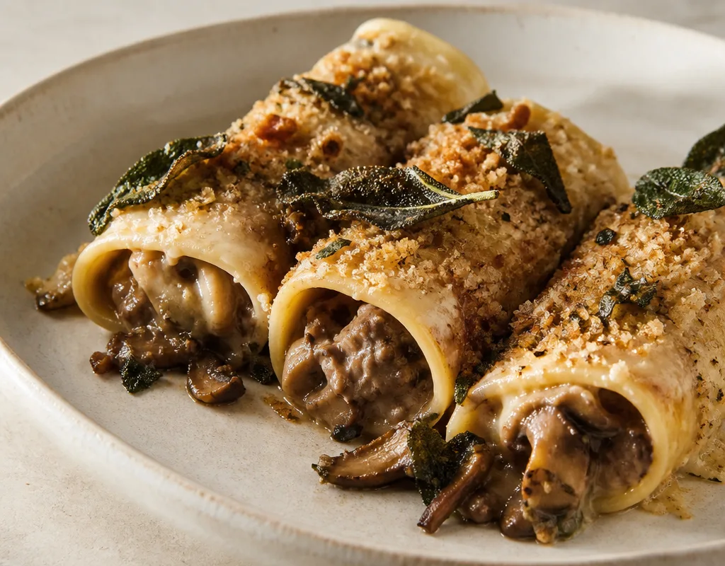Mushroom & Chestnut Rotolo