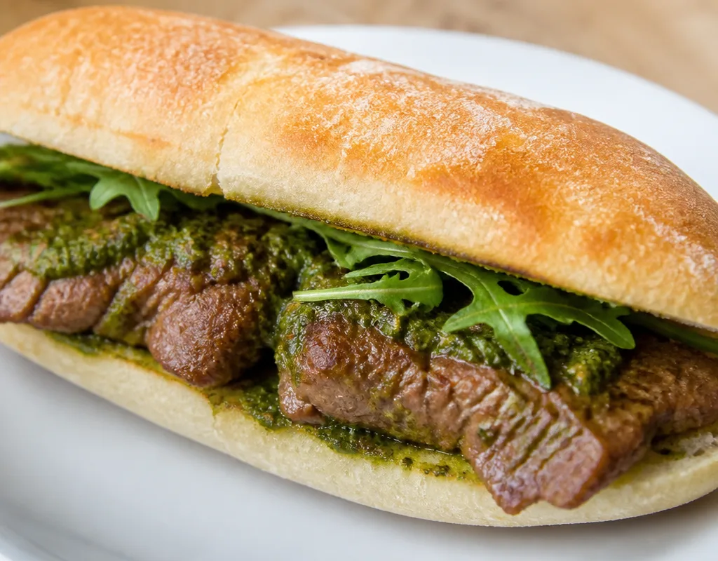 Portuguese Prego with Green Piri-Piri Sauce