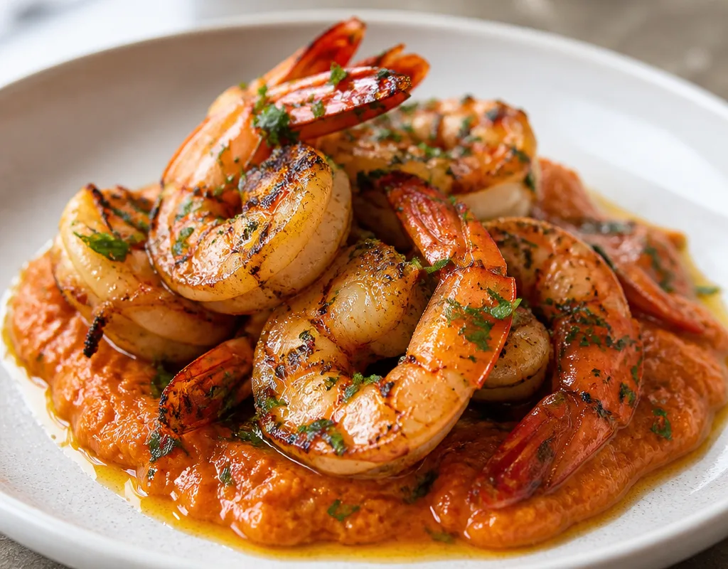 Prawns with Romesco Sauce