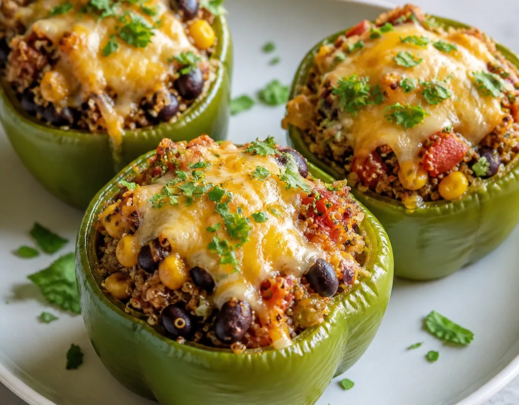 Stuffed Bell Peppers with Quinoa and Black Beans