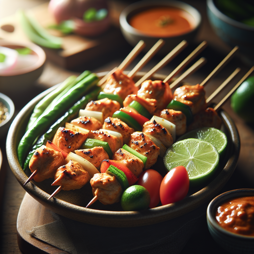 Thai Red Curry Chicken Kebabs